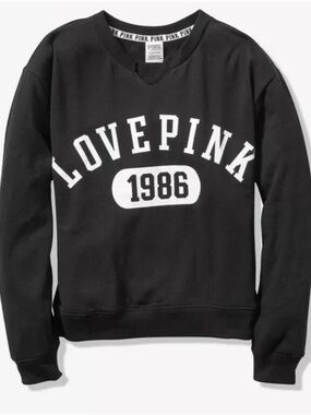 Victoria’s Secret PINK Notch Neck Slouchy Crew Sweatshirt ~ Size: Medium